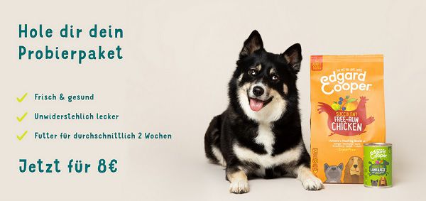 Für Hundefutter von Edgard Cooper Geld zurück erhalten