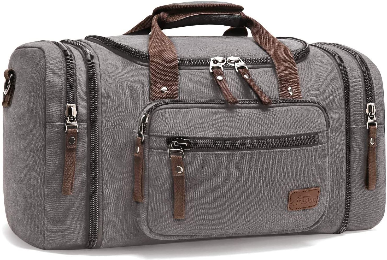 Fresion Unisex Reisetasche mit 40L in Grau für 19,99€ (statt 40€)