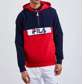 Fila Beaufort Jacke in Blau Rot für 26,99€ (statt 40€)