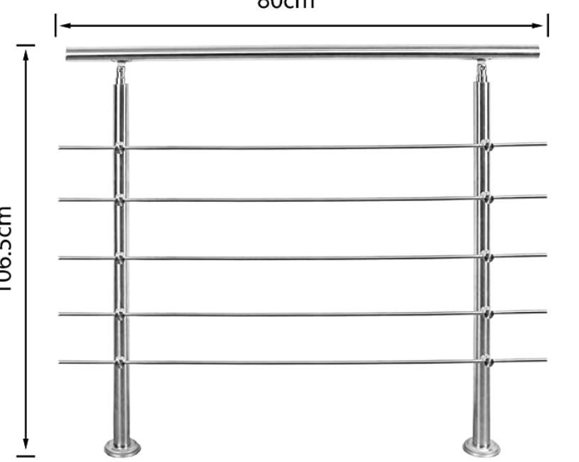 Einfeben Edelstahl Treppengeländer mit 30% Rabatt auf 80cm für 44,76€ (statt 64€)