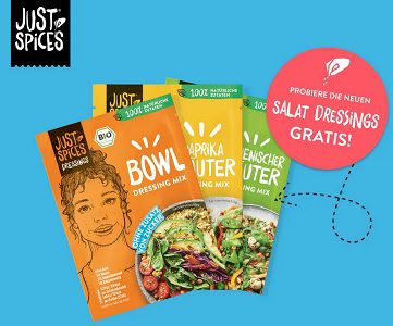 Salatdressings von Justspices gratis ausprobieren