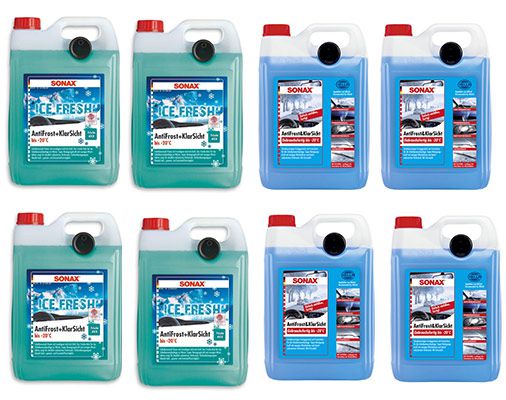 4x 5L SONAX AntiFrost&KlarSicht oder SONAX Antifrost&KlarSicht  IceFresh ab 27,99€ (statt 40€)