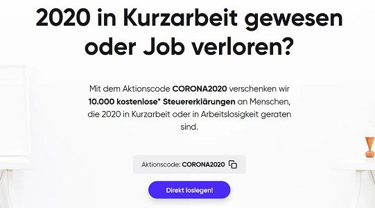 Steuerbot: Kostenlose Steuererklärung 2020 für Kurzarbeit oder Jobverlust