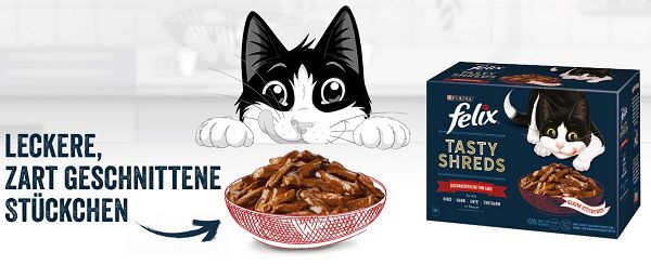 Purina: FELIX® Tasty Shreds gratis ausprobieren