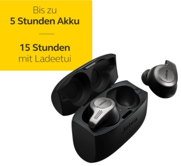 JABRA Elite 65T In Ear True Wireless Kopfhörer für 59,99€ (statt 68€)