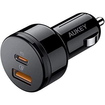 Aukey CC Y15   Dual USB Kfz Ladegerät mit 36W PD 3.0 für 11,39€ (statt 19€)   Prime