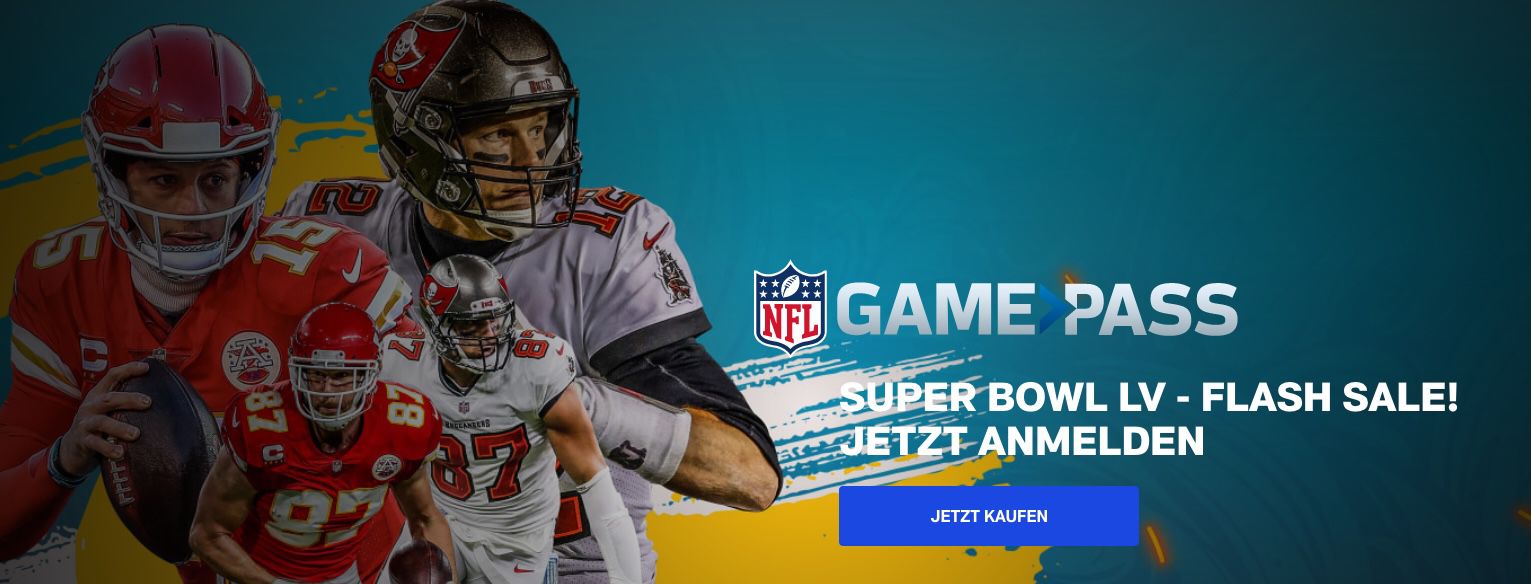 NFL Super Bowl Pass inkl. O Ton & US Werbespots für einmalig 0,99€