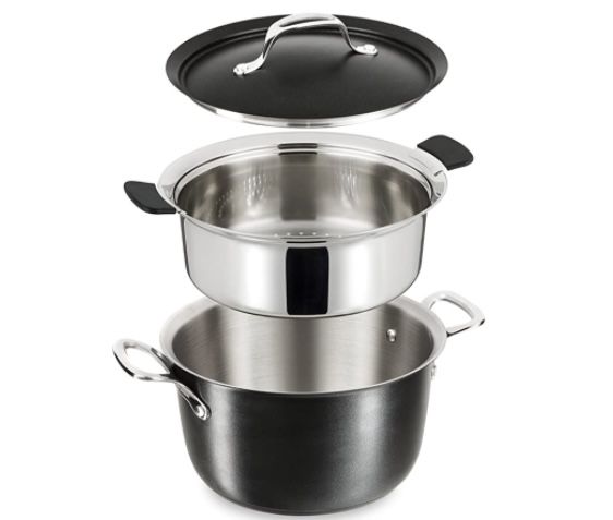 Tefal Kochtopf und Dampfgarer aus Edelstahl 24 cm für 39,99€ (statt 70€)