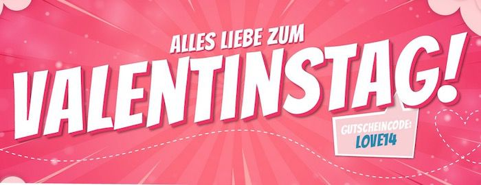 Sportspar Valentins Deal mit 14% Extra Rabatt auf den günstigstens Artikel im Warenkorb