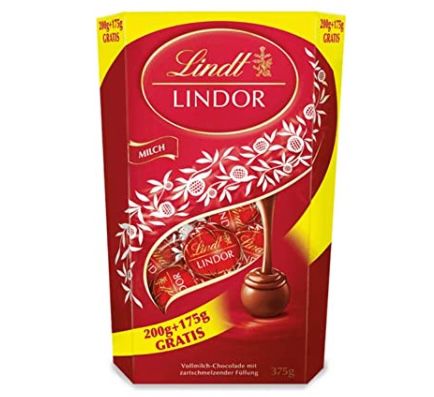 1,8kg Lindt Lindor Schokoladenkugeln Vollmilch oder Mischung für 23,99€