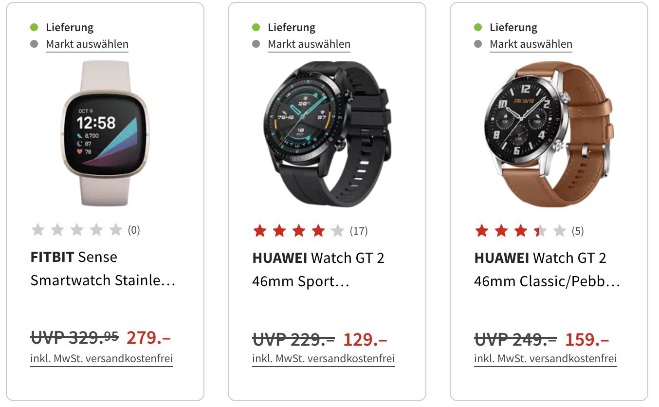 MediaMarkt Wearbles Week: z.B. HUAWEI WATCH GT 2 Pro Sport für 199€ (statt 219€)