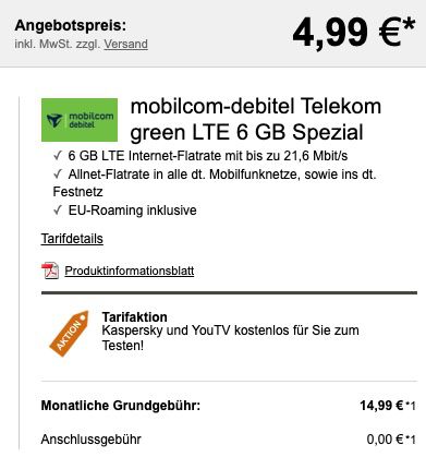 Xiaomi Mi 10T Lite 128GB + Earbuds für 4,99€ + Telekom Allnet Flat mit 6GB LTE für 14,99€ mtl.