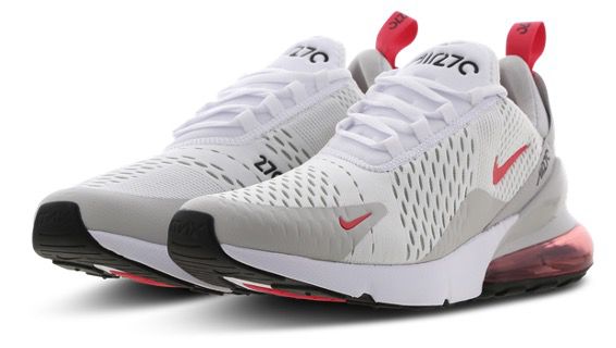 Air Max 270 Herren Sneaker in Weiss-Rot für 79,99€ (statt 113€) - Restgrößen 40, 41, 46