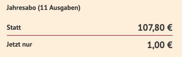 11 Ausgaben monopol Abo E Paper für nur 1€ (statt 108€)