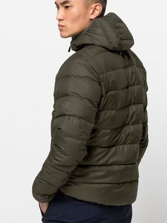 Jack Wolfskin Helium Herren Daunenjacke in Olivgrün für 87,90€ (statt 103€)