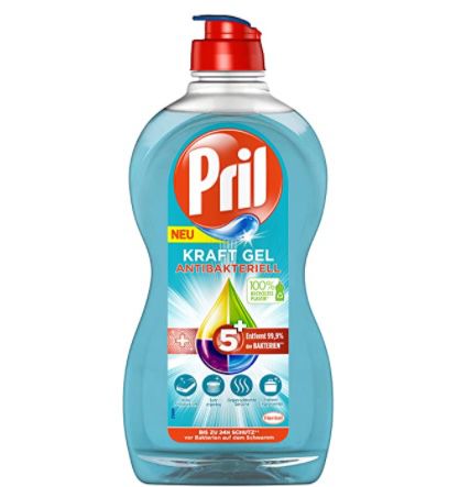 Pril 5+ Kraft Gel antibakterielles Handgeschirrspülmittel für 1,31€ (statt 2€)