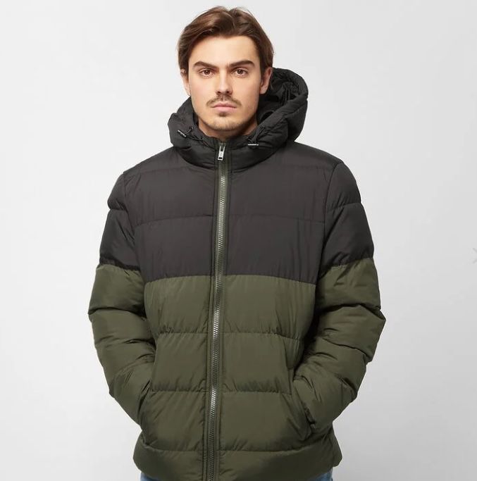 Urban Classics Hooded 2 Tone Puffer Jacke für 23,99€ (statt 53€)