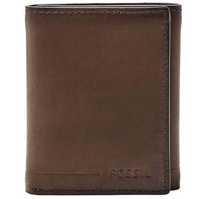 FOSSIL Herren Geldbörse Allen mit RFID Trifold aus braunem Leder für 16,50€ (statt 44€)