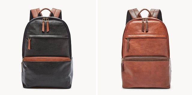 FOSSIL Herren Rucksack Evan mit Notebook Fach aus Leder in Schwarz oder Braun für 98,70€ (statt 204€)