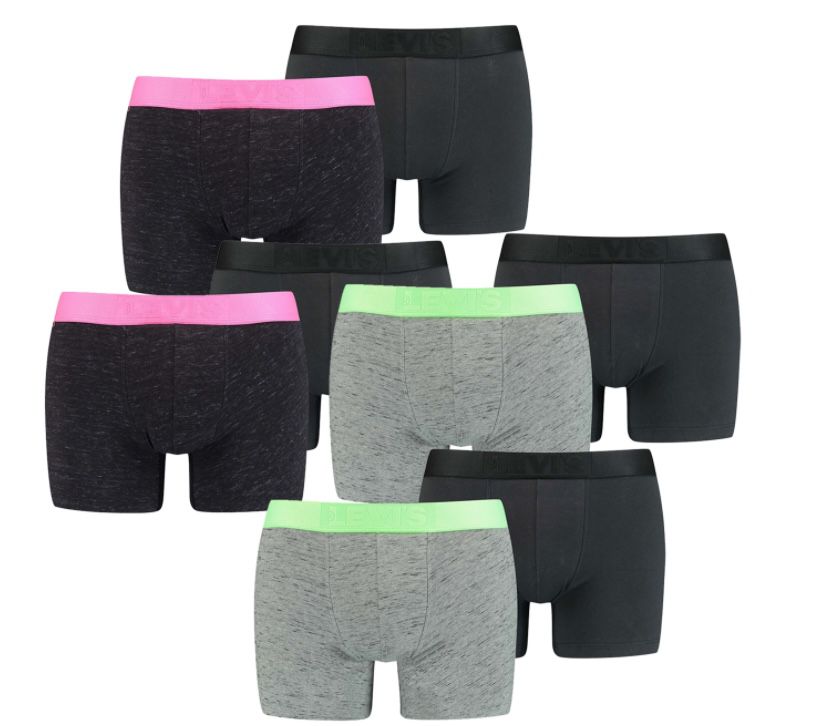 8er Pack Levis Brief Injected Slub Neon Boxershorts für 36,99€ (statt 47€)