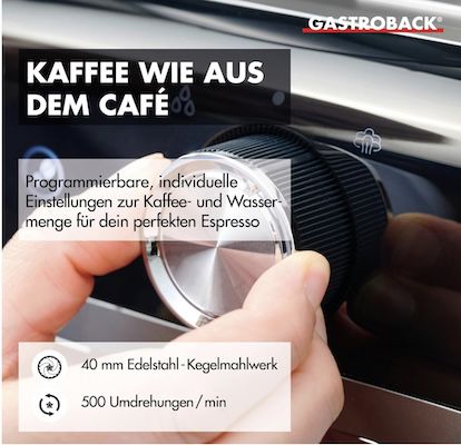 Gastroback Design Espresso Barista Pro für 267,17€ (statt 314€)
