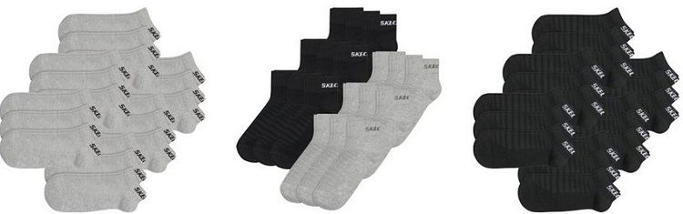 18 Paar Skechers Unisex Socken (verschiedene Styles verfügbar) für 23,99€ (statt 28€)