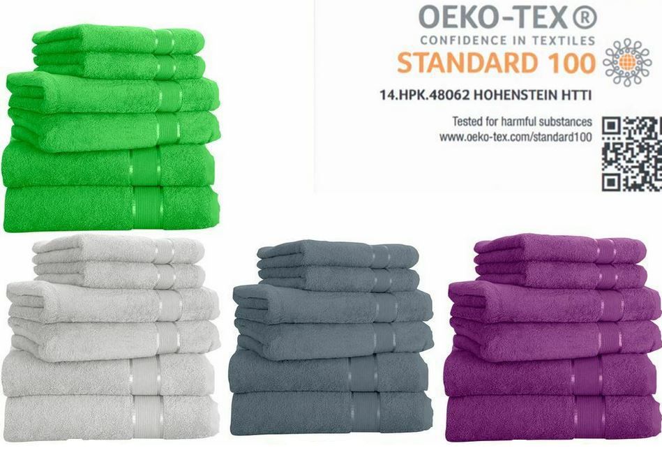 6 Handtücher aus 100% Baumwolle (je 2x Dusch , Hand  & Gästetuch) für 17,99€ (statt 25€) – 14 Farben