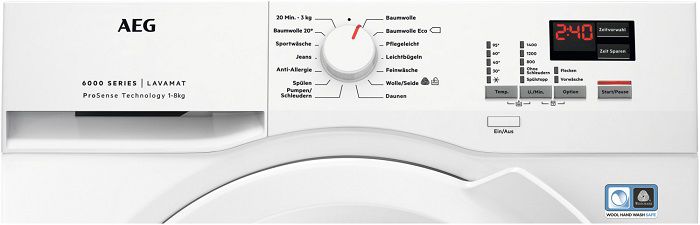 AEG L6FBA484 Waschmaschine (8.0 kg, 1400 U/Min., A+++) für 309€ (statt 409€)