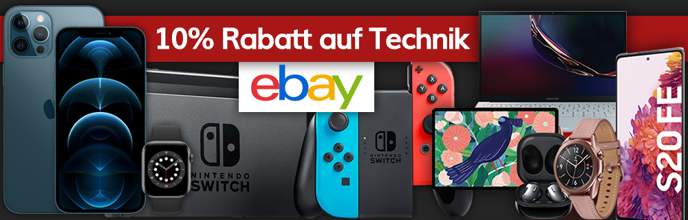 eBay: 10% Rabatt auf div. Technik und Gaming