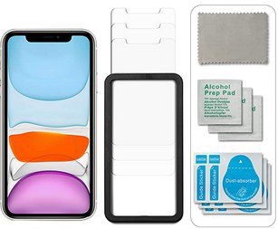 3er Pack: Novaest Panzerglas für Apple iPhones mit 6,1 und 6,5 für 3€   Prime