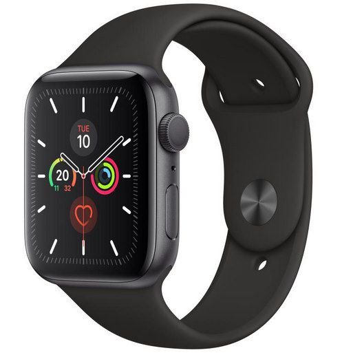 Apple Watch Series 5 (GPS, 44mm & Cellular) in Schwarz mit Sportarmband für 359,91€ (statt 400€)