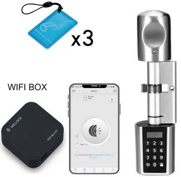 WE.LOCK intelligenter elektr Türschlosszylinder mit PIN, Bluetooth & RFID für 69,99€ (statt 120€)