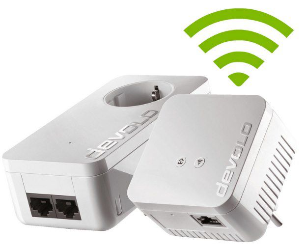Powerline Adapter Devolo dLAN 550 WiFi Starter Kit für 49,99€ (statt neu 83€)   Refurbished