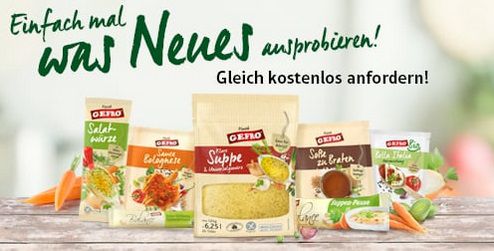 Gratis: Das neue Gefro Probierpaket   nur für Neukunden