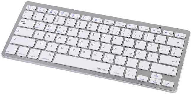 HAMA KEY4ALL X510 Tastatur in Silber für 22,08€ (statt 25€)