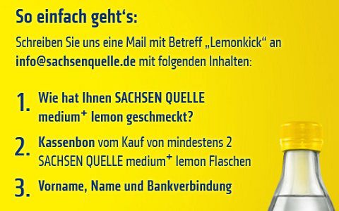 SACHSEN QUELLE medium+lemon gratis ausprobieren