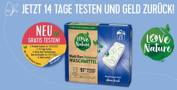 Love Nature Wash Bars gratis ausprobieren