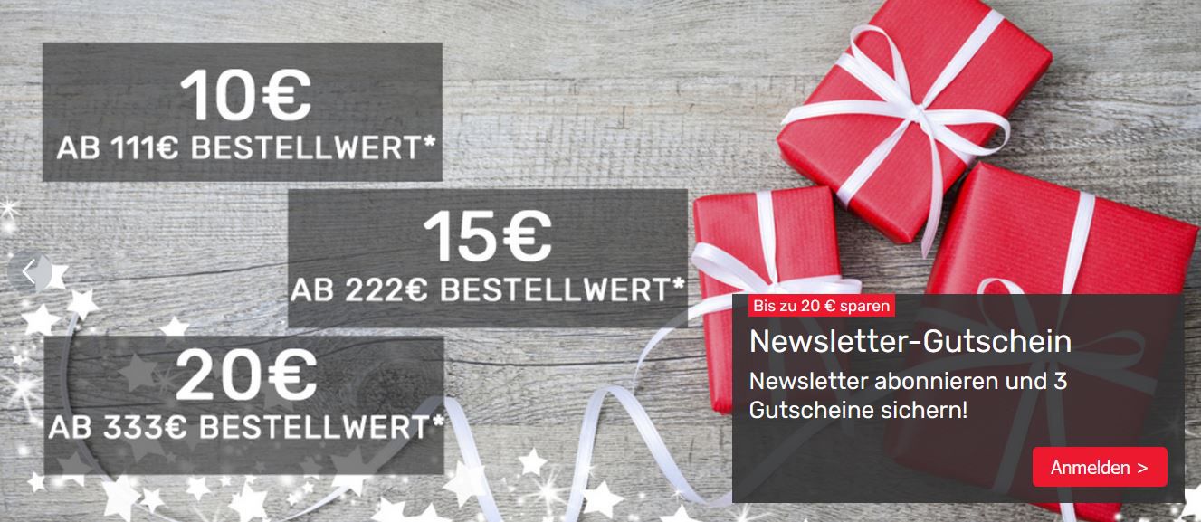 Tipp! Neckermann bis 20€ Rabatt dank Newsletter Anmeldung