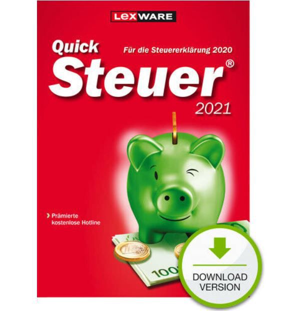 Lexware QuickSteuer 2021 für das Steuerjahr 2020 für 9,99€ (statt 12€)