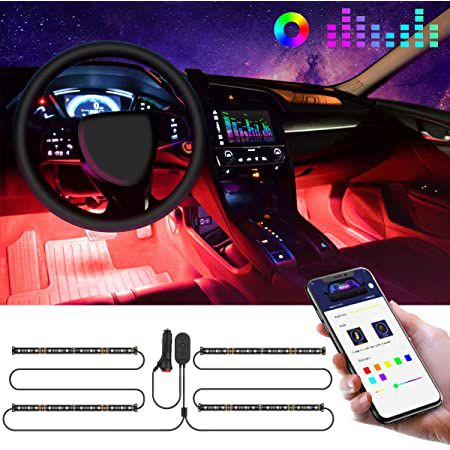 Govee LED Innenbeleuchtung mit App Steuerung für das Auto für 17,24€ (statt 23€) – Prime