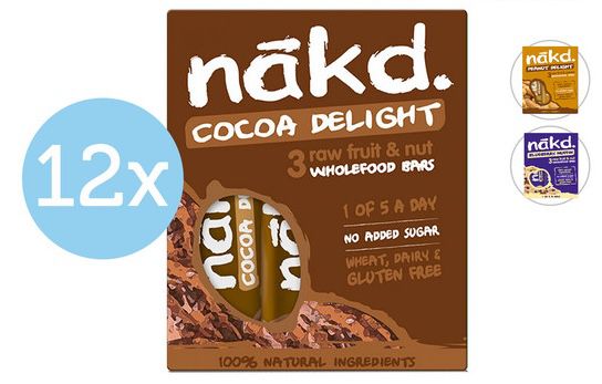 36er Pack NAKD Nussriegel in 3 Sorten für je 18,90€ (statt 42€)