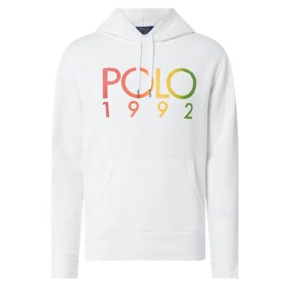 Polo Ralph Lauren Hoodie mit gummiertem Logo Print in Weiß für 63,99€ (statt 100€)