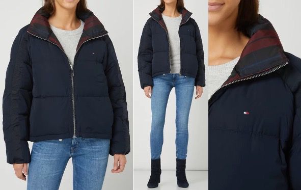 Tommy Hilfiger Reversible Down Bomber Damen Wendejacke mit Daunen Füllung in Schwarz 224,99€ (statt 330€)