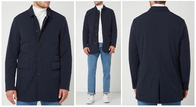 Tommy Hilfiger Kurzmantel mit DuPont Sorona Insulation in Marineblau für 224,99€ (statt 330€)   46 bis 50