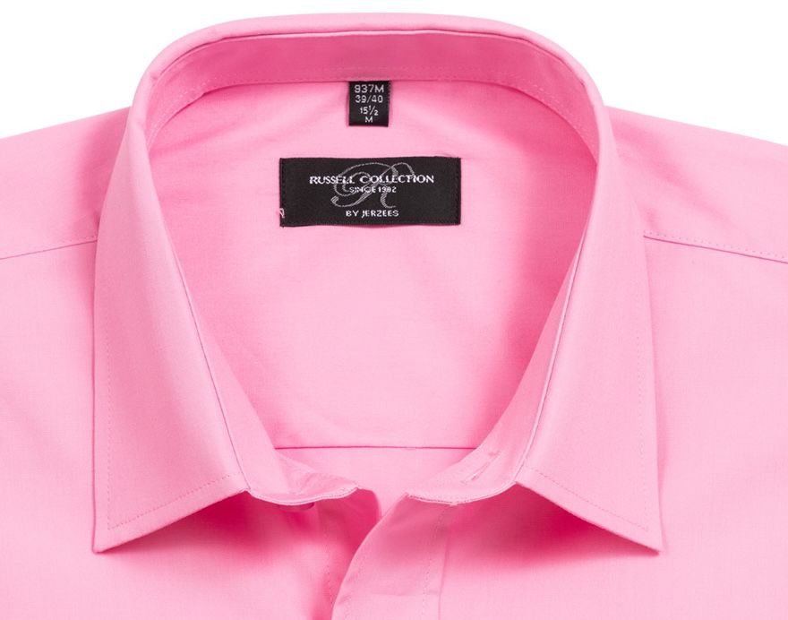 Russell Short Sleeve Pure Cotton Poplin Herren Hemd in Pink für 1,11€ + VSK