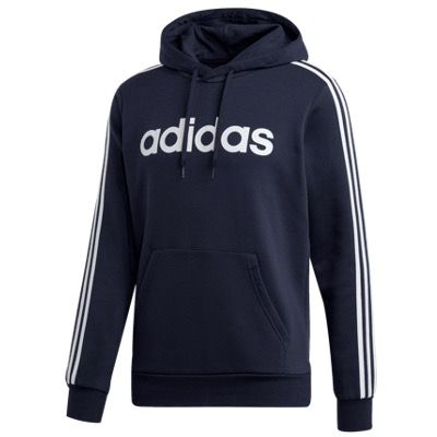 adidas Kapuzenpullover Essential 3S Fleece Hoodie in Dunkelblau Weiß für 27,47€ (statt 38€)