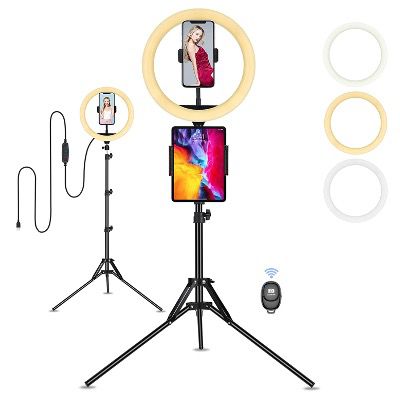 LED Selfie Ringlicht mit Stativ in 10 Zoll und Stativ mit Fernauslöser für 15,29€ (statt 30€)