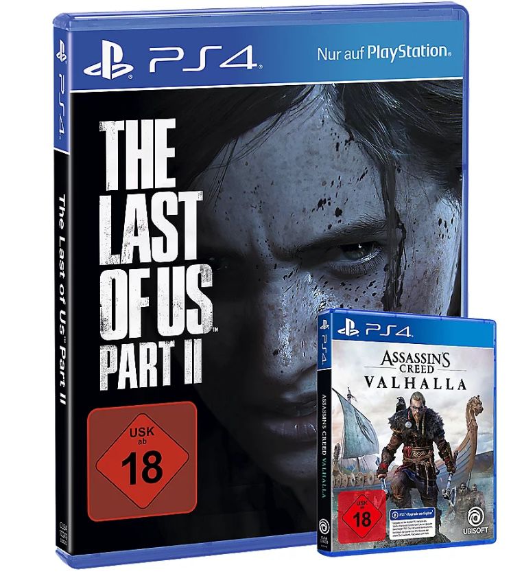 PS4 Bundle: The Last of Us 2 + Assassins Creed Valhalla für 56,89€ (statt 75€)