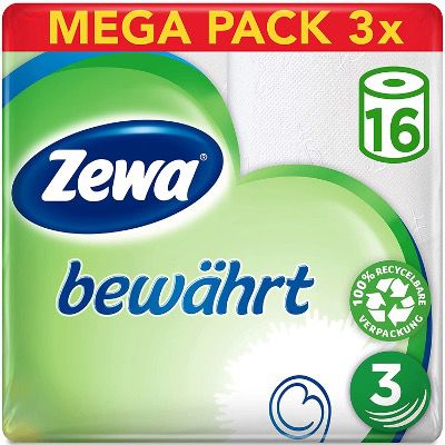 48er Pack Zewa Toilettenpapier 3 lagig in Weiß für 11,45€ (statt 21€)   Prime Sparabo