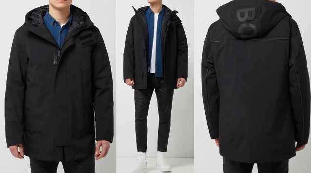 BOSS 2 in 1 Parka mit herausnehmbarer Steppjacke Cruso in Schwarz für 224,99€ (statt 499€)